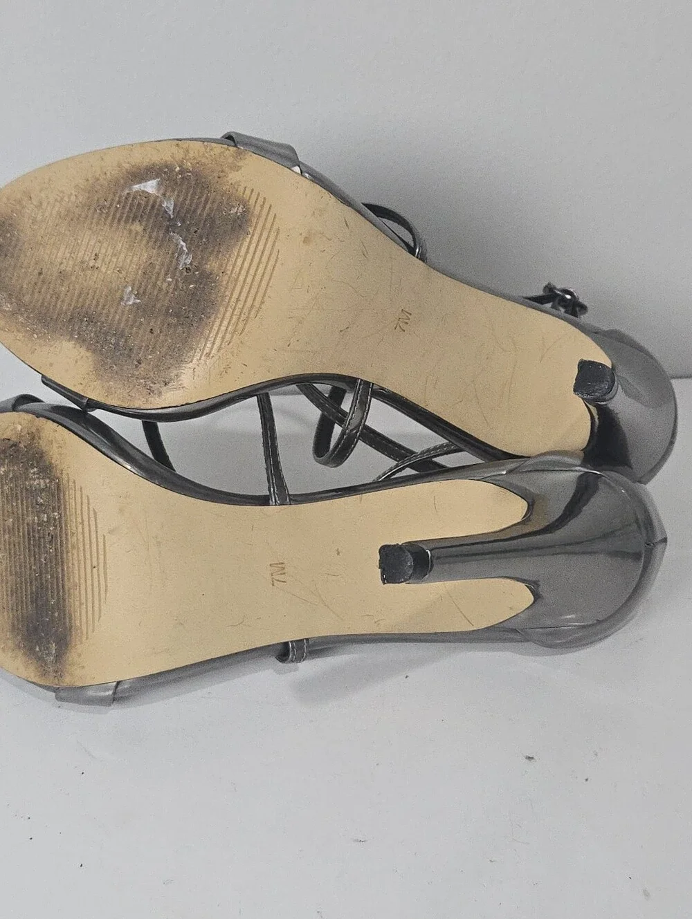 Steve Madden Gunmetal Strappy High Heel Sandals